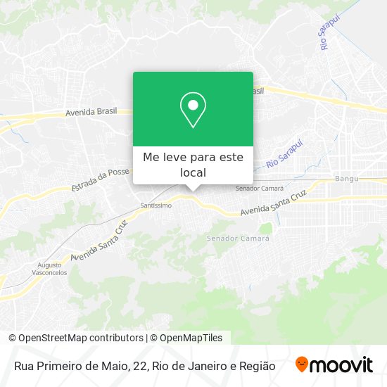 Rua Primeiro de Maio, 22 mapa