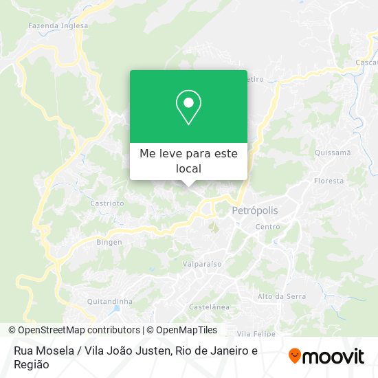 Rua Mosela / Vila João Justen mapa