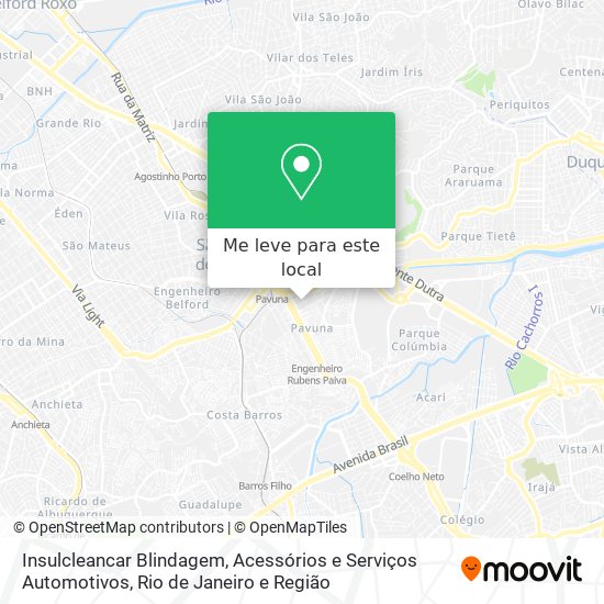 Insulcleancar Blindagem, Acessórios e Serviços Automotivos mapa