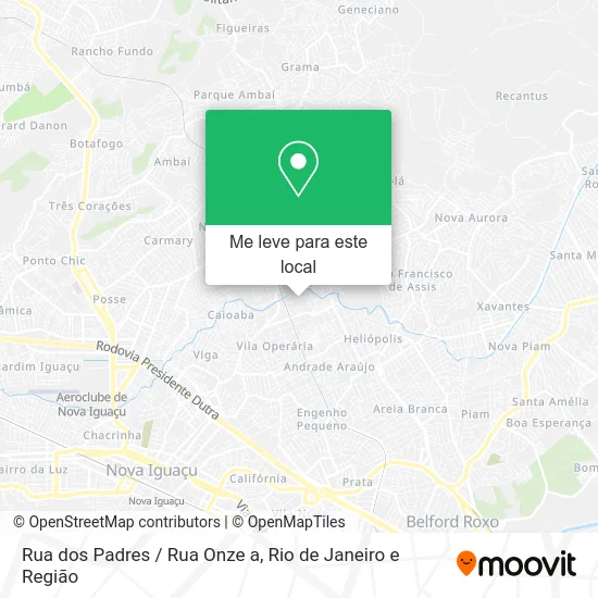 Rua dos Padres / Rua Onze a mapa