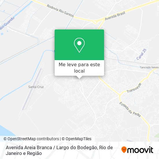 Avenida Areia Branca / Largo do Bodegão mapa