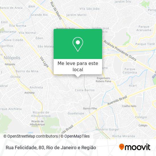 Rua Felicidade, 80 mapa