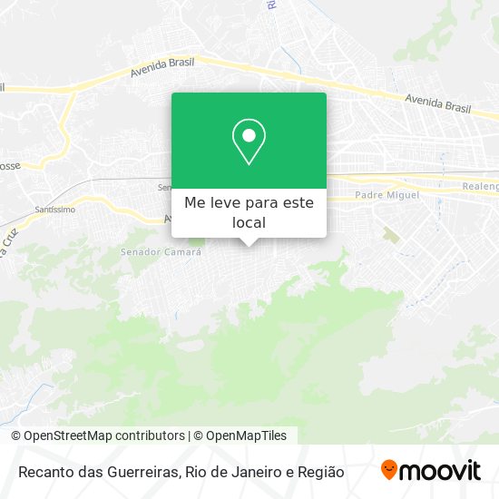 Recanto das Guerreiras mapa