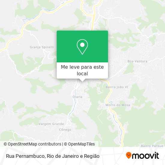 Rua Pernambuco mapa