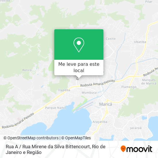 Rua A / Rua Mirene da Silva Bittencourt mapa