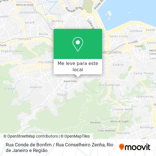 Rua Conde de Bonfim / Rua Conselheiro Zenha mapa