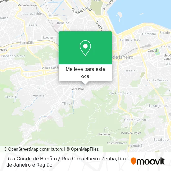 Rua Conde de Bonfim / Rua Conselheiro Zenha mapa