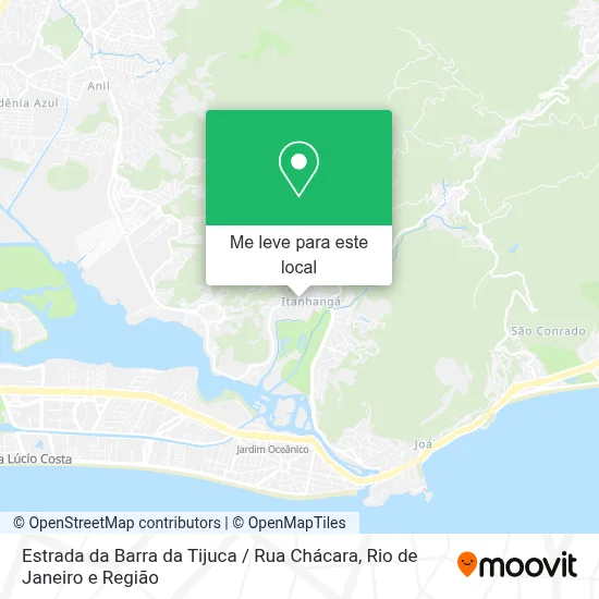 Estrada da Barra da Tijuca / Rua Chácara mapa