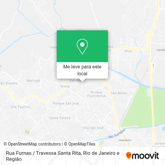 Rua Furnas / Travessa Santa Rita mapa