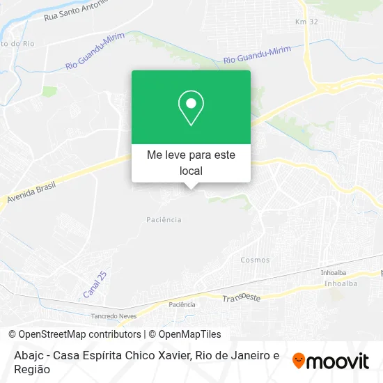 Abajc - Casa Espírita Chico Xavier mapa