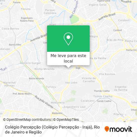 Colégio Percepção (Colégio Percepção - Irajá) mapa
