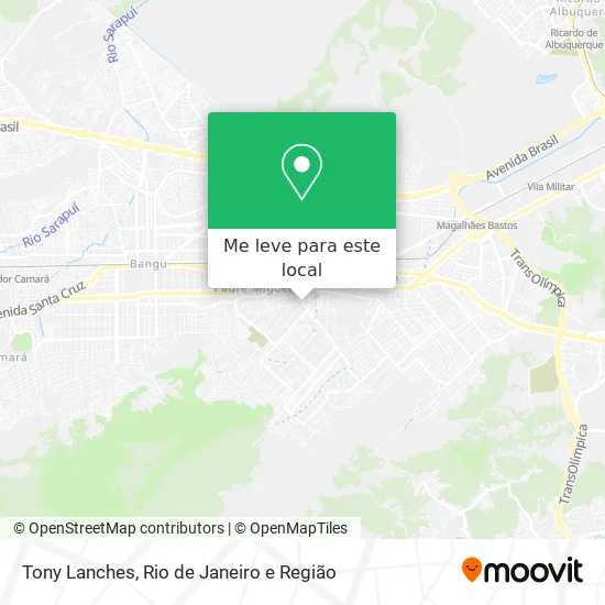 Tony Lanches mapa
