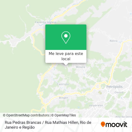 Rua Pedras Brancas / Rua Mathias Hillen mapa