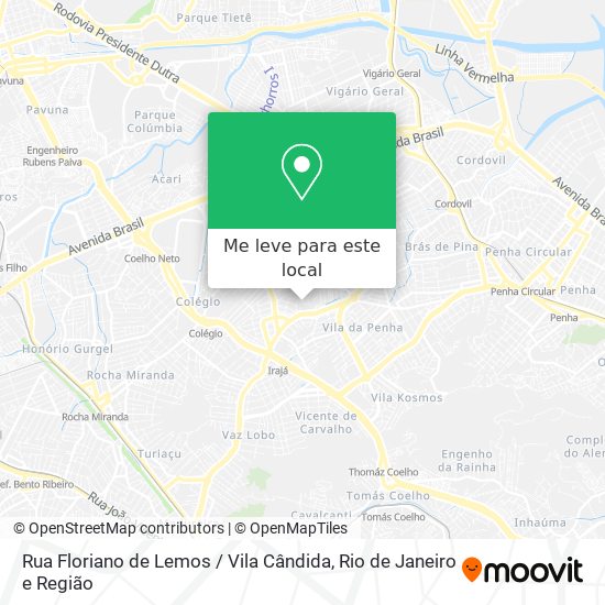 Rua Floriano de Lemos / Vila Cândida mapa