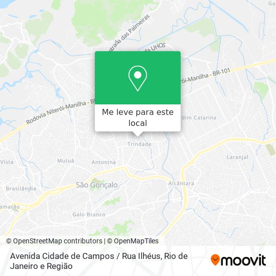 Avenida Cidade de Campos / Rua Ilhéus mapa