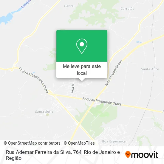 Rua Ademar Ferreira da Silva, 764 mapa