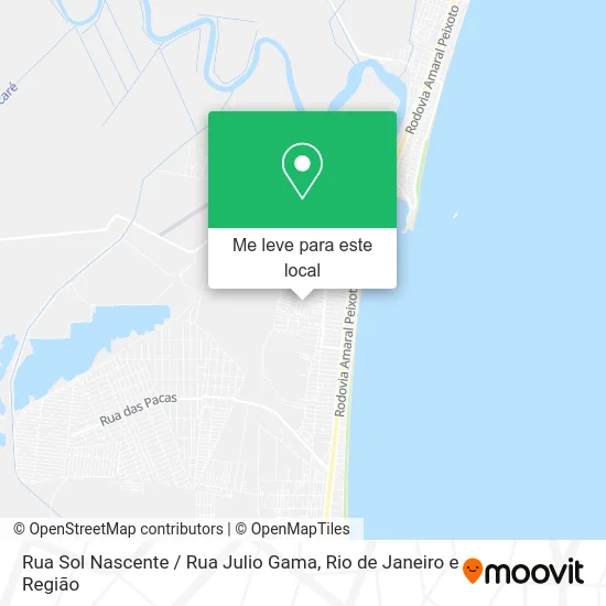 Rua Sol Nascente / Rua Julio Gama mapa