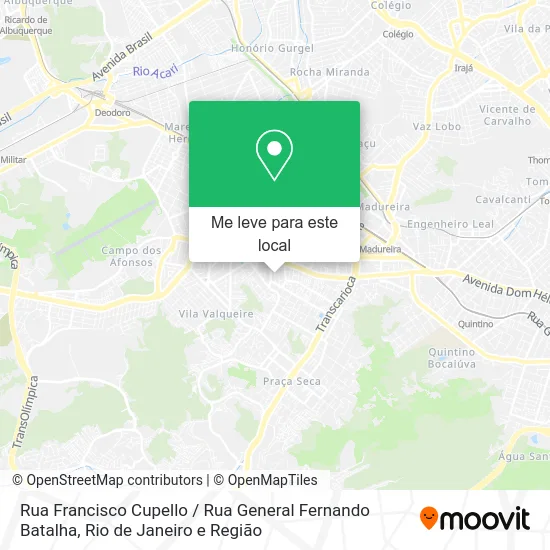 Rua Francisco Cupello / Rua General Fernando Batalha mapa