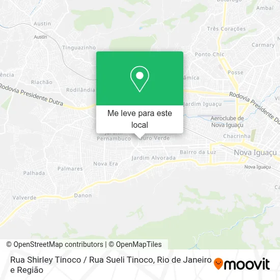 Rua Shirley Tinoco / Rua Sueli Tinoco mapa