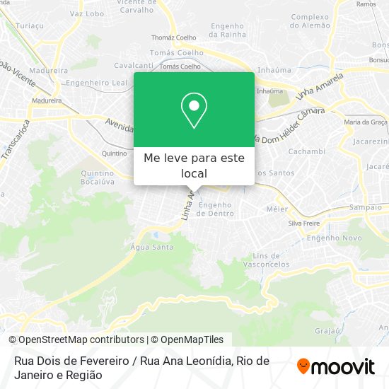 Rua Dois de Fevereiro / Rua Ana Leonídia mapa