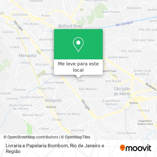 Livraria e Papelaria Bombom mapa