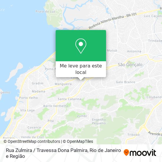 Rua Zulmira / Travessa Dona Palmira mapa