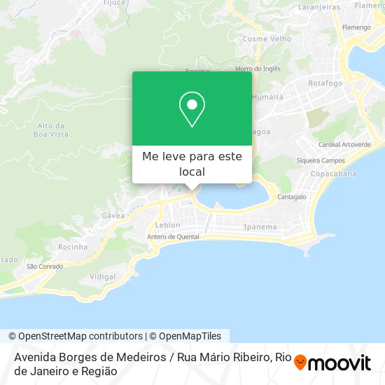 Avenida Borges de Medeiros / Rua Mário Ribeiro mapa