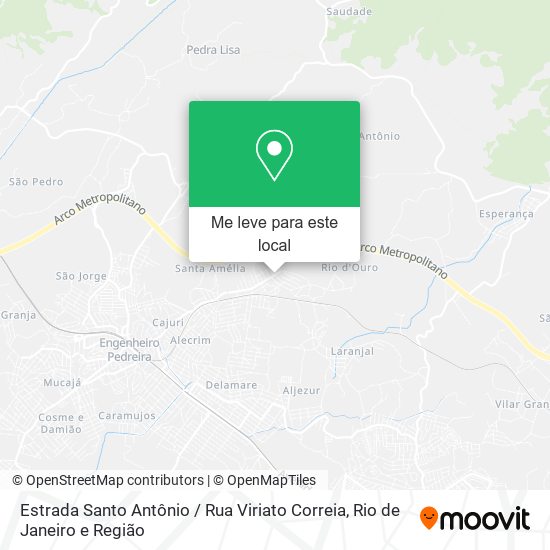 Estrada Santo Antônio / Rua Viriato Correia mapa
