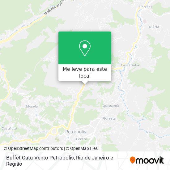 Buffet Cata-Vento Petrópolis mapa