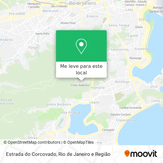 Estrada do Corcovado mapa