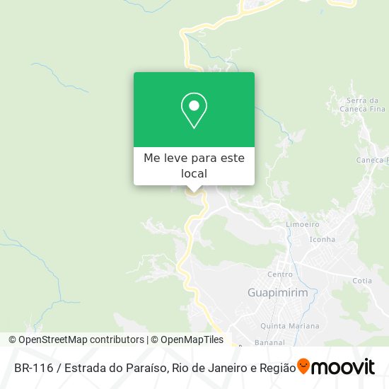 BR-116 / Estrada do Paraíso mapa