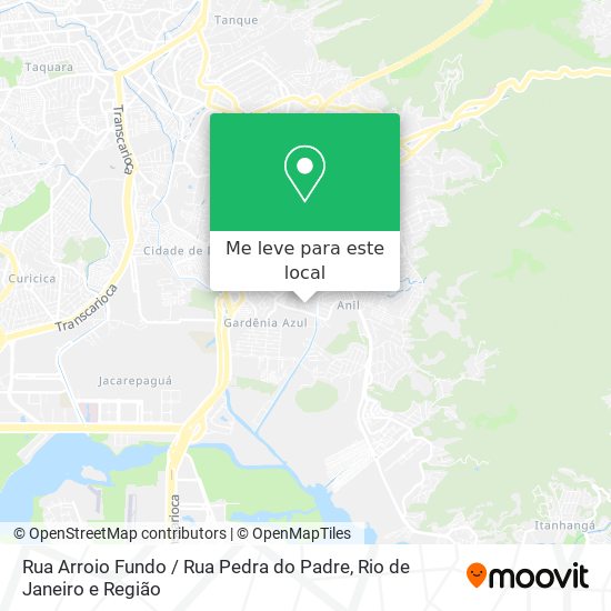 Rua Arroio Fundo / Rua Pedra do Padre mapa
