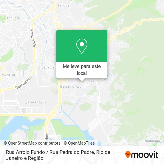 Rua Arroio Fundo / Rua Pedra do Padre mapa