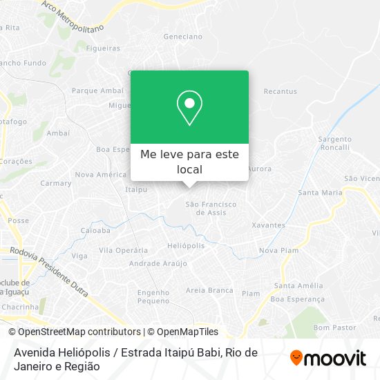 Avenida Heliópolis / Estrada Itaipú Babi mapa