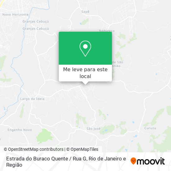 Estrada do Buraco Quente / Rua G mapa