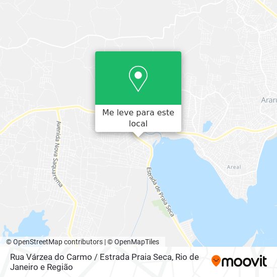 Rua Várzea do Carmo / Estrada Praia Seca mapa