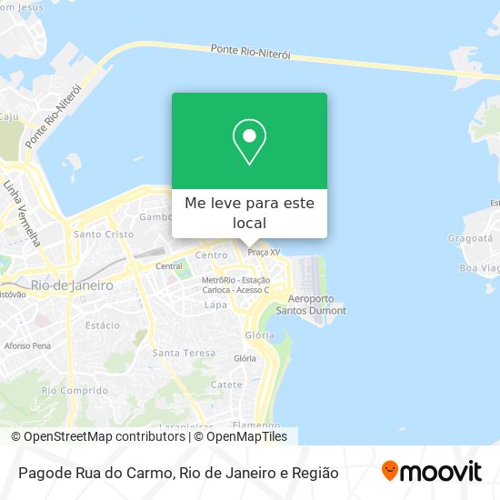 Pagode Rua do Carmo mapa