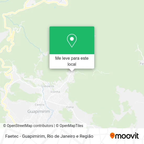 Faetec - Guapimirim mapa