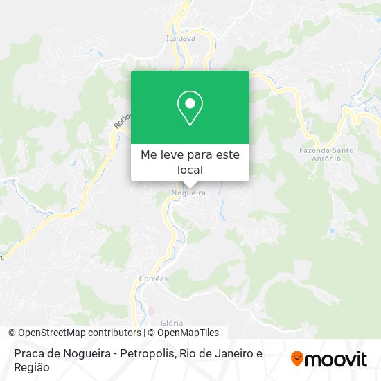 Praca de Nogueira - Petropolis mapa