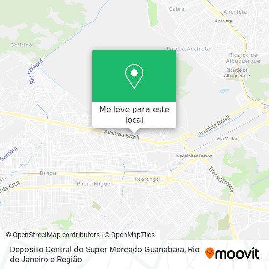 Deposito Central do Super Mercado Guanabara mapa