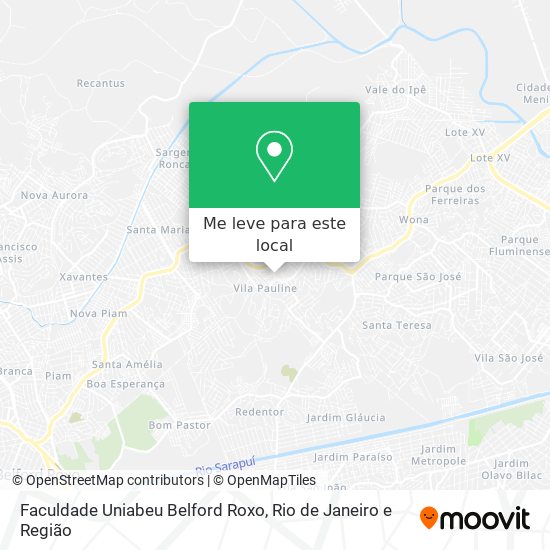 Faculdade Uniabeu Belford Roxo mapa