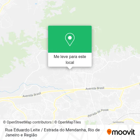 Rua Eduardo Leite / Estrada do Mendanha mapa