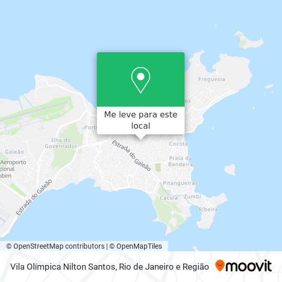Vila Olímpica Nilton Santos mapa