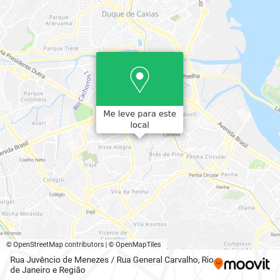 Rua Juvêncio de Menezes / Rua General Carvalho mapa