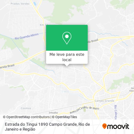 Estrada do Tingui 1890 Campo Grande mapa