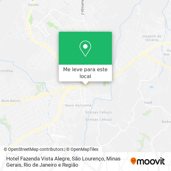 Hotel Fazenda Vista Alegre, São Lourenço, Minas Gerais mapa