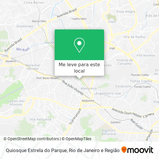 Quiosque Estrela do Parque mapa
