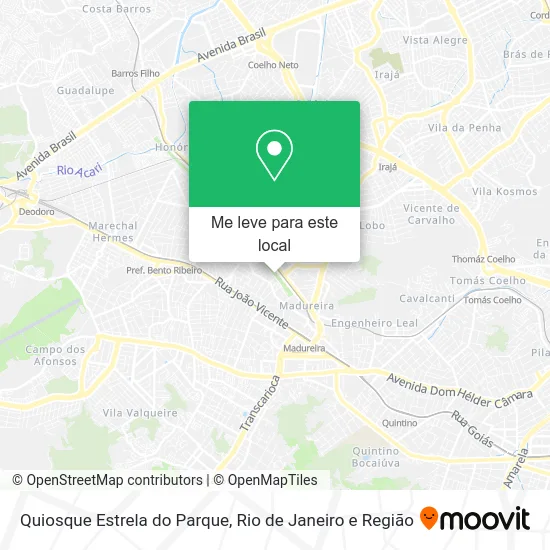 Quiosque Estrela do Parque mapa