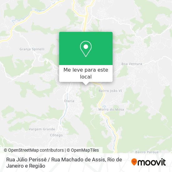 Rua Júlio Perissê / Rua Machado de Assis mapa