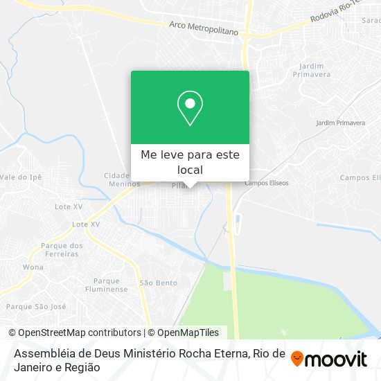 Assembléia de Deus Ministério Rocha Eterna mapa